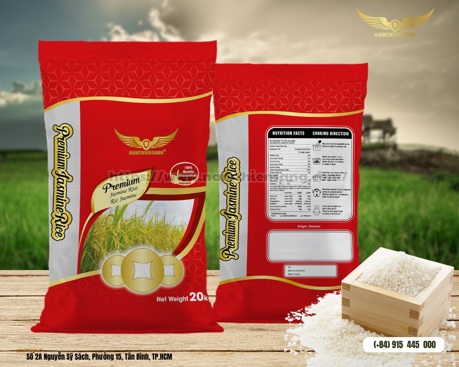 Bao PP dệt đựng gạo 20kg